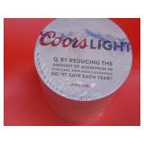 Coors Light trivia coasters in one sleeve.