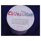 Coors Light trivia coasters in one sleeve