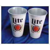 Miller Lite 22oz aluminum cups quantity 2