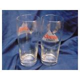 Two Coors Light 16oz Pub Glasses