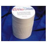 Coors Light trivia coasters in one sleeve