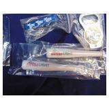 seven assorted bottle openers.