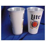 Miller Lite 22oz aluminum cups quantity 2
