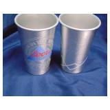 Two Coors Light 16 oz "laser wrap" aluminum cups