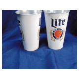 Miller Lite 22oz aluminum cups quantity 2