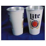 Miller Lite 22oz aluminum cups quantity 2
