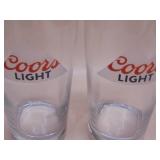 Two Coors Light 16oz Pub Glasses