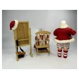 1998 Possible Dreams Clothtique Collection Santa Dress Rehearsal with Mirror & Mrs. Claus Woman behind Christmas