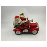 Kurt Adler Fabriche Santa & Mrs. Clause in Vintage Car