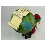 Midwest Importers Santa with the World on his Shoulders.