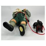 1998 Possible Dreams Clothtique Collection Santa and His Pet Dog