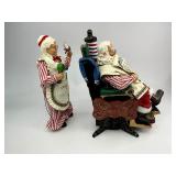 2000 Possible Dreams Clothtique Collection Santa Time for a Trim with Mrs. Claus Candy Cane Cuts