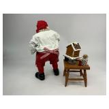 2001 Possible Dreams Clothtique Collection Santa Decorating a Gingerbread House