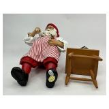 2001 Possible Dreams Clothtique Collection Santa Decorating a Gingerbread House
