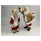 2002 Possible Dreams Clothtique Collection Santa & Mrs. Claus Under the Mistletoe
