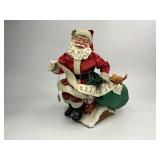 1994 Possible Dreams Clothtique Collection Here Comes Santa Claus Music Box
