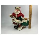 1994 Possible Dreams Clothtique Collection Here Comes Santa Claus Music Box