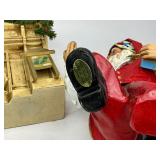 1994 Possible Dreams Clothtique Collection Kneeling Santa with Little Girl in front of Fireplace