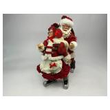KSA Collectibles Fabriche Santa & Mrs. Claus Holiday on Ice Figures