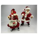 KSA Collectibles Fabriche Santa & Mrs. Claus Holiday on Ice Figures