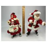 KSA Collectibles Fabriche Santa & Mrs. Claus Holiday on Ice Figures