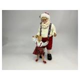 1999 Possible Dreams Clothtique Collection Santa Dancing with Girl