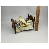 1998 Possible Dreams Clothtique Collection Santa Checking on Sleeping Child