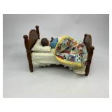 1998 Possible Dreams Clothtique Collection Santa Checking on Sleeping Child