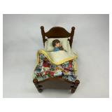 1998 Possible Dreams Clothtique Collection Santa Checking on Sleeping Child