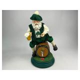 Possible Dreams Clothtique Collection Musical Irish Santa on Beer Barrel