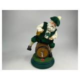 Possible Dreams Clothtique Collection Musical Irish Santa on Beer Barrel