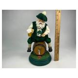 Possible Dreams Clothtique Collection Musical Irish Santa on Beer Barrel