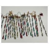32 Vintage Christmas Tin Icicle Ornaments