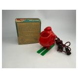 Rosbro Hard Plastic Skiing Santa Glows Light with Box