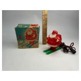 Rosbro Hard Plastic Skiing Santa Glows Light with Box