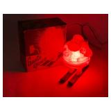 Rosbro Hard Plastic Skiing Santa Glows Light with Box