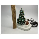 Mini Ceramic Christmas Tree with Deer