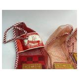 4 Vintage Christmas Stockings with Contents