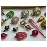 Antique Mini Christmas Ornaments with Box