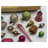 Antique Mini Christmas Ornaments with Box