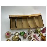 Antique Mini Christmas Ornaments with Box