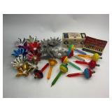 Vintage Christmas Bubble Lights, Light Reflectors, NOS GE Mazda Christmas Tree Lamps, and Mini replacement Lamps