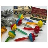 Vintage Christmas Bubble Lights, Light Reflectors, NOS GE Mazda Christmas Tree Lamps, and Mini replacement Lamps