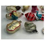 Vintage Christmas Glass Ornament Lot with Reindeer