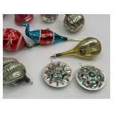 Vintage Christmas Glass Ornament Lot with Reindeer