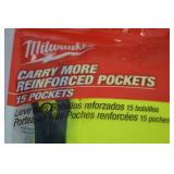 6 Milwaukee High Visibility Safety Vests L/XL, 15 Pockets, Type R Class 2