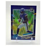 2023 Donruss Optic Jordan Addison Rated Rookie Minnesota Vikings Purple Shock Prizm Color Match