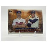 2015 Topps Inspired Play Insert Featuring Joe Mauer and Rod Carew Minnesota Twins Legends and Hall of Fame