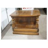 Wooden Side Table With Cabinet