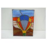 Hot Air Balloon Stained Glass 9"x11.5"